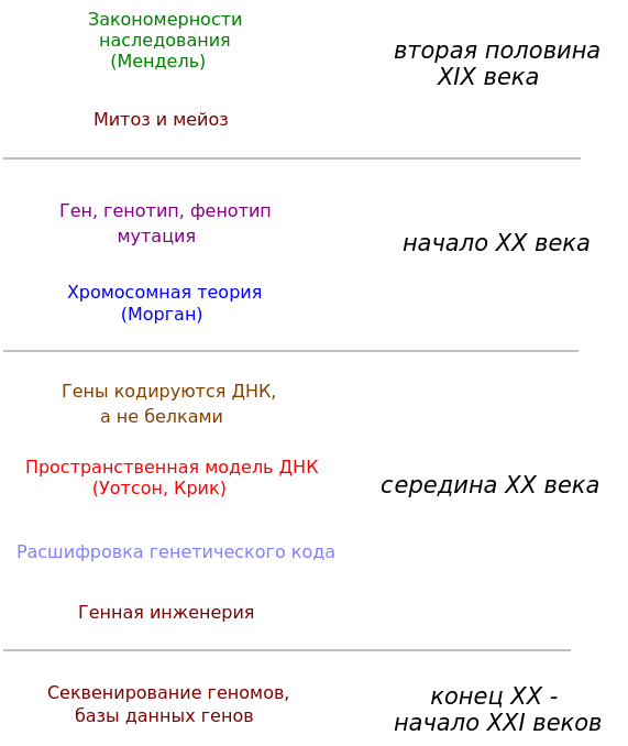 История генетики кратко