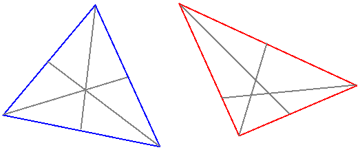 Примеры пересечения биссектрис треугольника