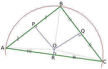 Иллюстрация теоремы о вписанном треугольнике