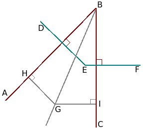 Доказательство теоремы об углах с соответственно перпендикулярными сторонами