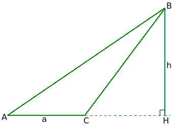 Площадь треугольника по основанию и высоте