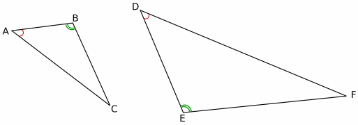 Второй признак подобия треугольников